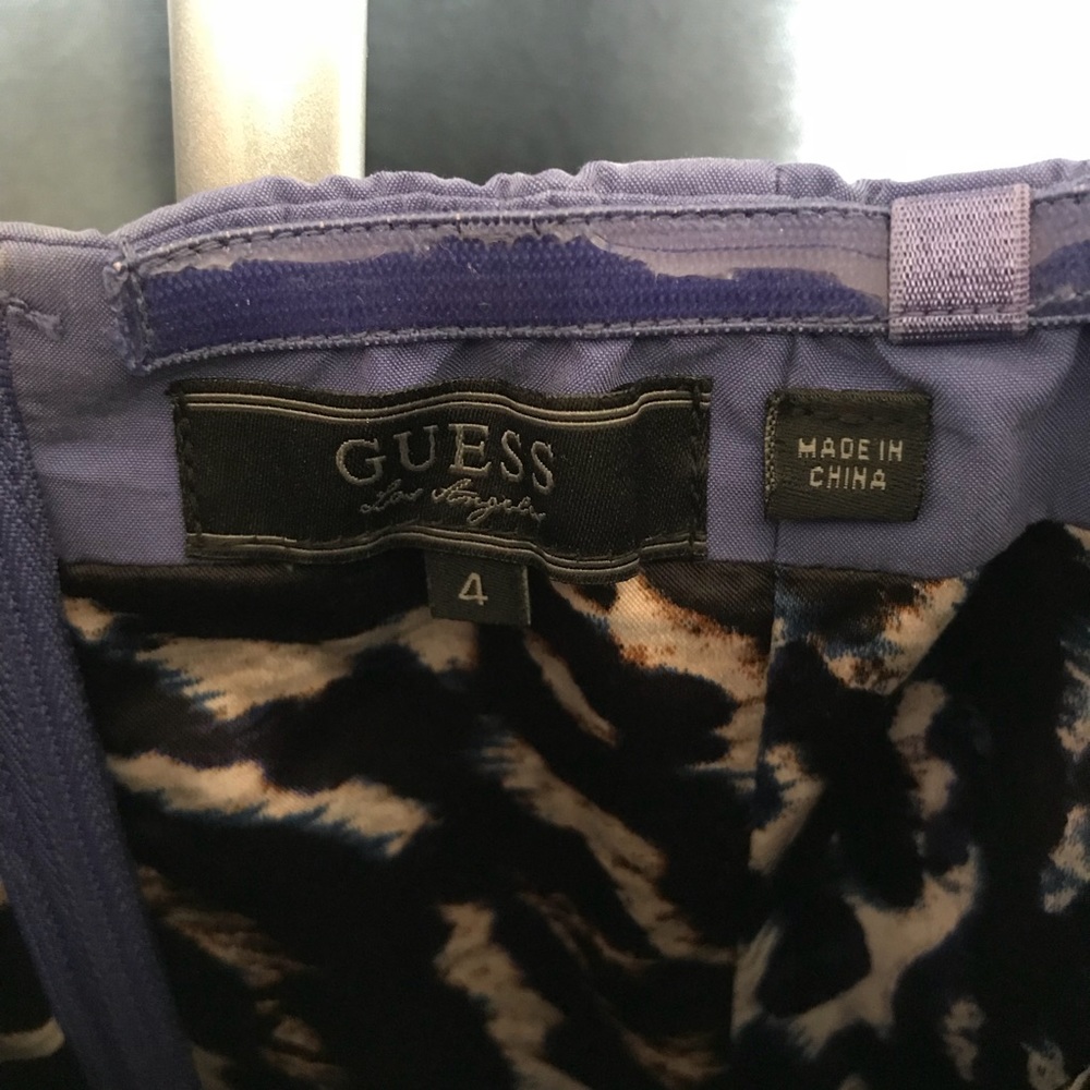 Strapless mini dress in dark lavender with pockets - Picture 5 of 5
